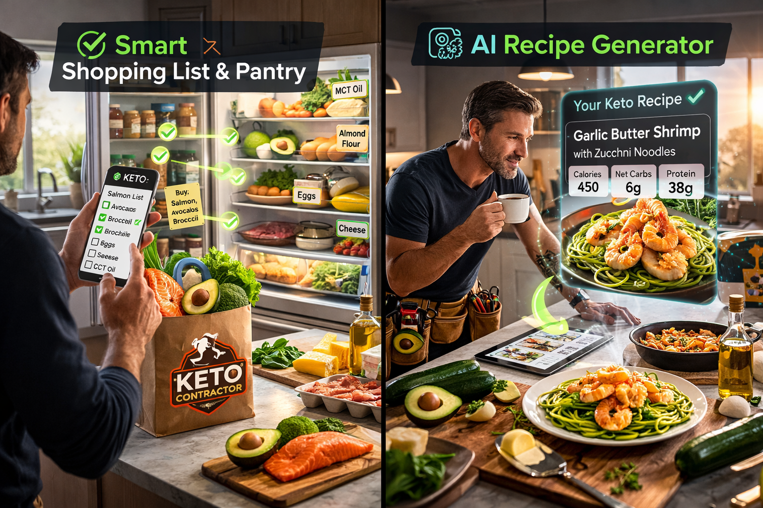 AI-generated meal plans and recipes